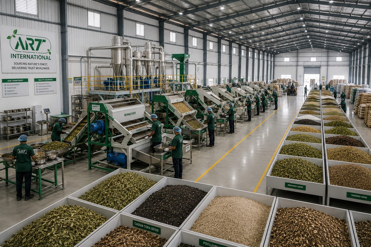 Cleaning and winnowing, A.R.T International facility